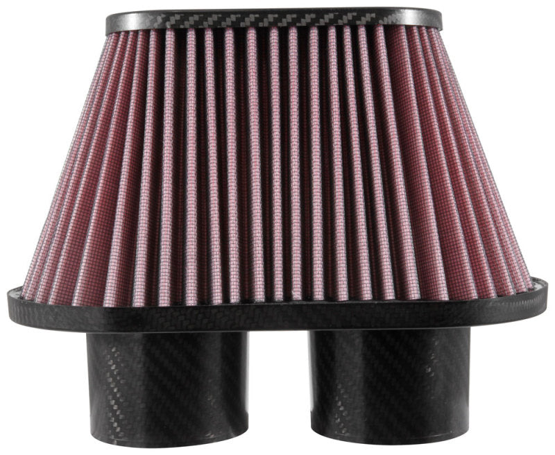 K&N Universal Air Filter - 3in Dual Flange / 10x5.125in Base / 6.375x3.0625in Top / 5.5in Height - Burkken Auto Parts