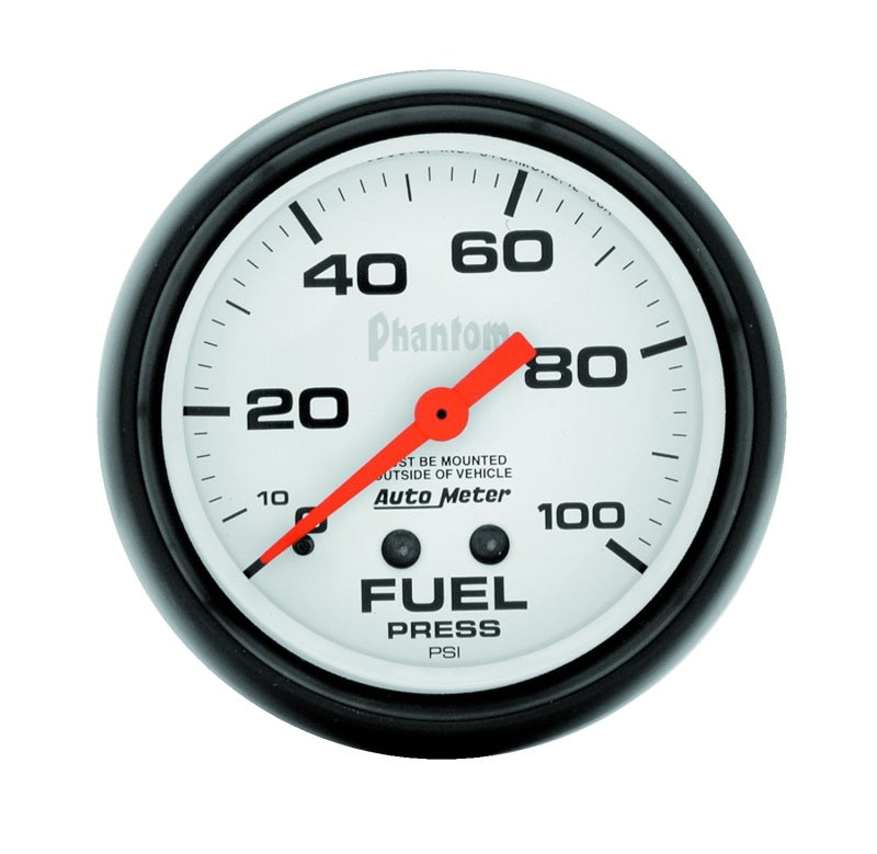Autometer Phantom 66.7mm 0-100 PSI Mechanical Fuel Pressure Gauge - Burkken Auto Parts
