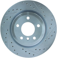 StopTech Select Sport 07-13 BMW 335i Slotted & Drilled Vented Left Rear Brake Rotor - Burkken Auto Parts