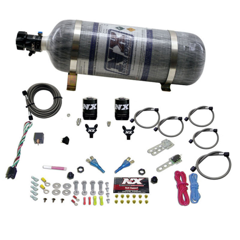 Nitrous Express 08-10 Dodge Viper EFI Dual Nozzle (100-300HP) w/Composite Bottle - Burkken Auto Parts