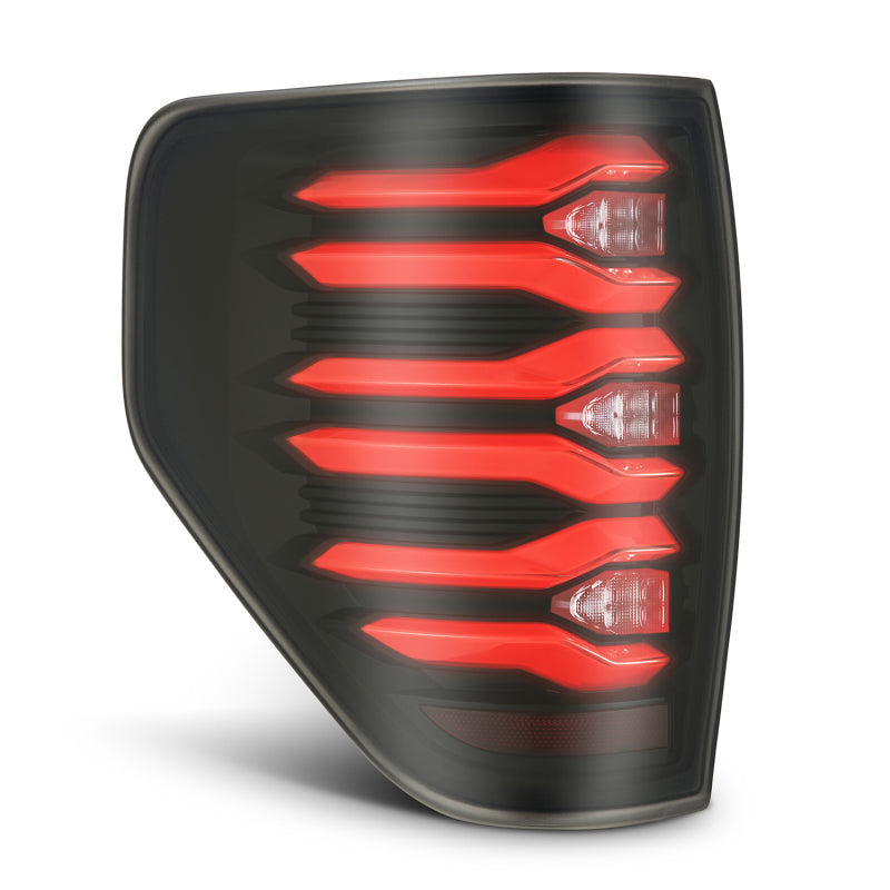 AlphaRex 09-14 Ford F150 LUXX LED Taillights - Black/Red Housing - Burkken Auto Parts