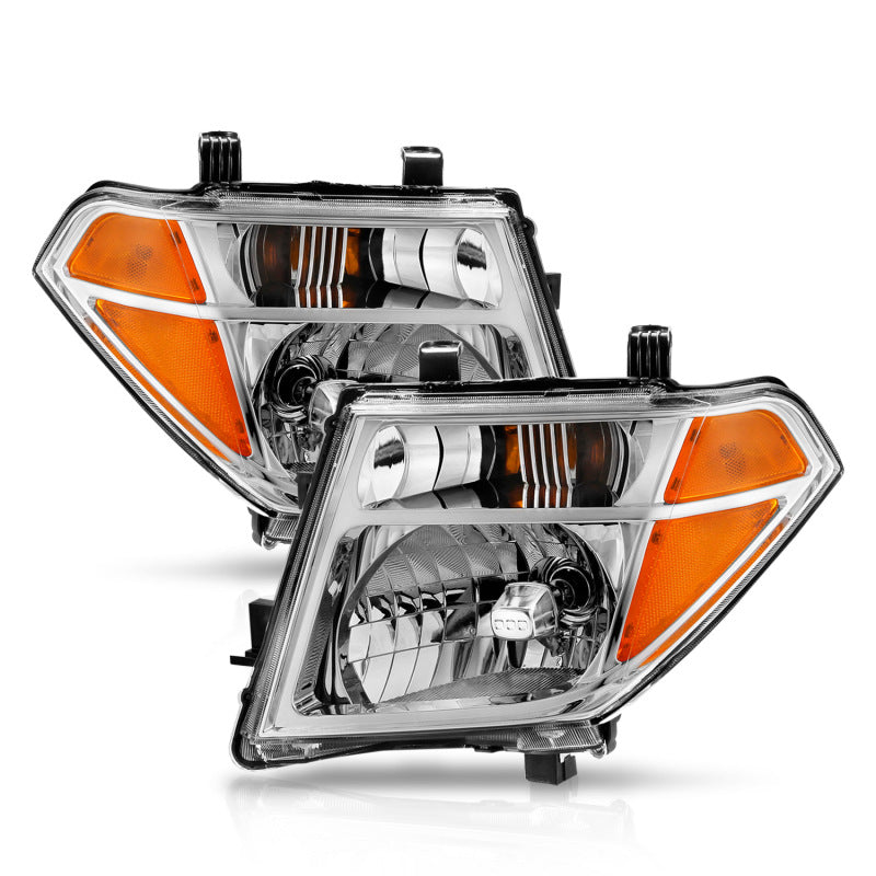 ANZO 2005-2008 Nissan Pathfinder Crystal Headlight Chrome Amber (OE Replacement) - Burkken Auto Parts