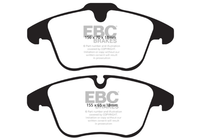 EBC 2016-2018 Volvo S60 2.0L Turbo Greenstuff Front Brake Pads - Burkken Auto Parts