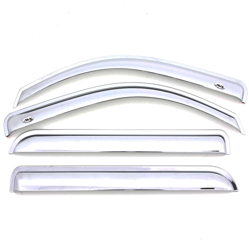 AVS 2019 RAM 1500 Crew Cab Ventvisor Outside Mount Front & Rear Window Deflectors 4pc - Chrome - Burkken Auto Parts