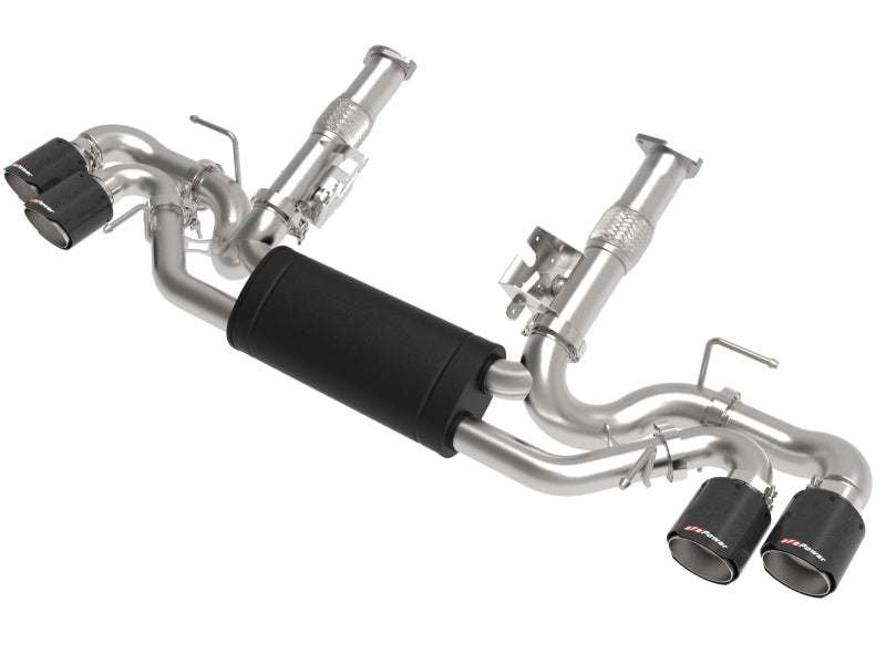aFe MACH Force-Xp 3in to 2-1/2in 304SS Cat-Back (No NPP) 2020 Chevy Corvette (C8) 6.2L - Carbon Tip - Burkken Auto Parts