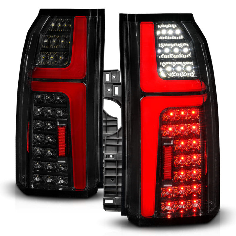 ANZO 15-20 Chevrolet Tahoe Sequential LED Tube Taillights Black - Burkken Auto Parts