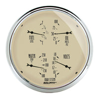 AutoMeter Gauge Quad 5in. 0 Ohm(e) to 90 Ohm(f)Elec Antique Beige - Burkken Auto Parts