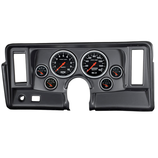 Autometer Sport-Comp 66-76 Nova Dash Kit 6pc Tach / MPH / Fuel / Oil / WTMP / Volt - Burkken Auto Parts