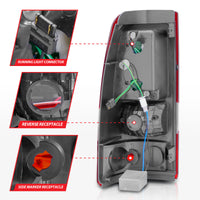 ANZO 2003-2006 Chevrolet Silverado 1500 LED Taillights Red/Clear - Burkken Auto Parts