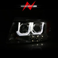 ANZO 2004-2008 Ford F-150 Projector Headlights w/ U-Bar Chrome - Burkken Auto Parts