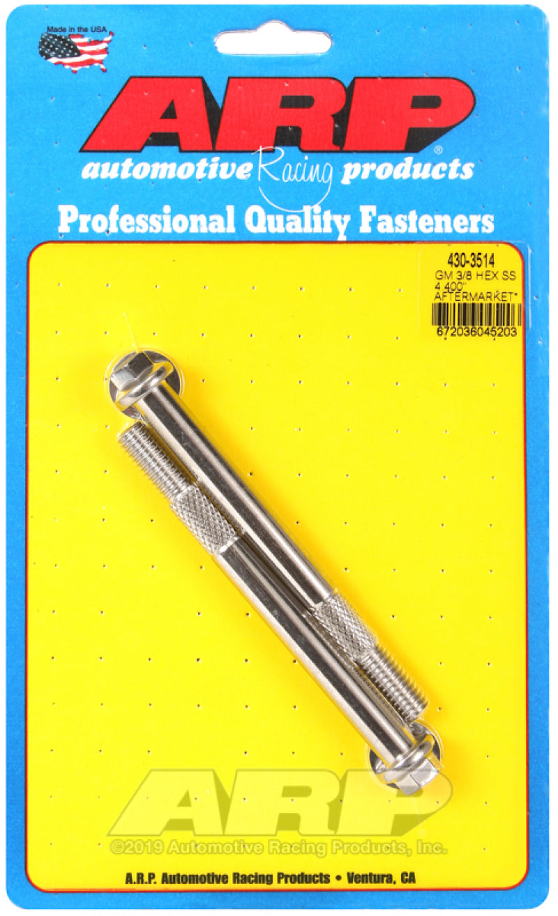 ARP GM 3/8 X 4.400in Hex SS Starter Bolt Kit - Burkken Auto Parts