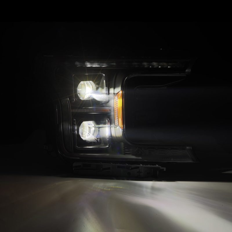 AlphaRex 18-20 Ford F-150 (Req. Conv F150 w/Stock LED) LUXX LED Proj HL Blk Actv Lgt Seq Sig SB DRL - Burkken Auto Parts