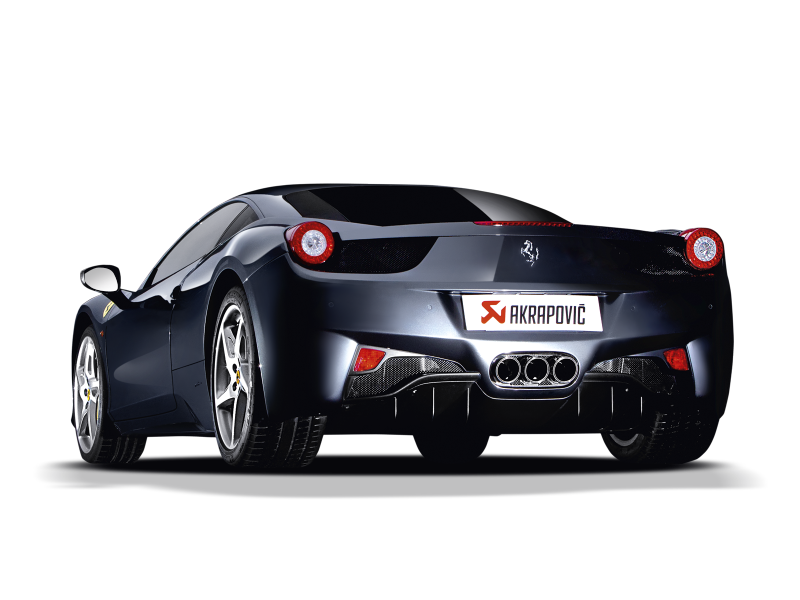 Akrapovic 10-15 Ferrari 458 Italia/458 Spyder Slip-On Line (Titanium) w/ Carbon Tips - Burkken Auto Parts