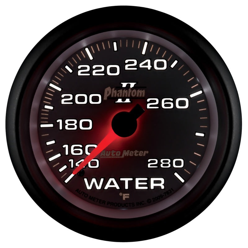 Autometer Phantom II 2-5/8in 140-280 Degree F Mechanical Water Gauge - Burkken Auto Parts