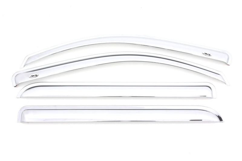 AVS 15-18 Chevy Silverado 2500 Crew Cab Ventvisor Front & Rear Window Deflectors 4pc - Chrome - Burkken Auto Parts