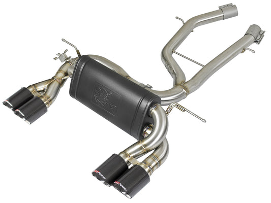 aFe MACH Force-Xp 2-1/2in Stainless Steel Axle Back Exhaust w/CF 15-19 BMW M3/M4 (F80/82/83) - Burkken Auto Parts