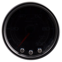 Autometer Spek-Pro Gauge Fuel Press 2 1/16in 100psi Stepper Motor W/Peak & Warn Blk/Smoke/Blk - Burkken Auto Parts