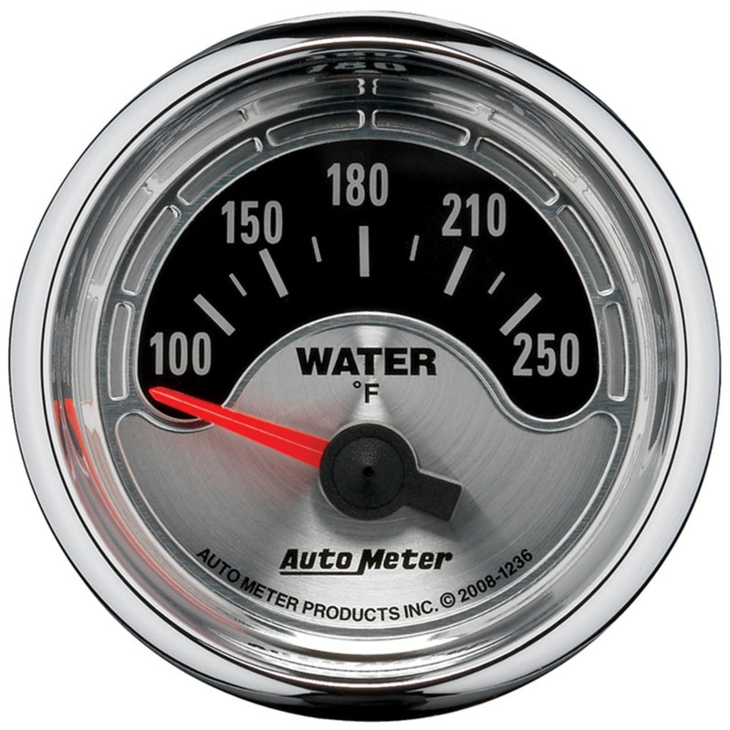 Autometer American Muscle 52mm Short Sweep Electric 250 Deg  F Water Temp Gauge - Burkken Auto Parts