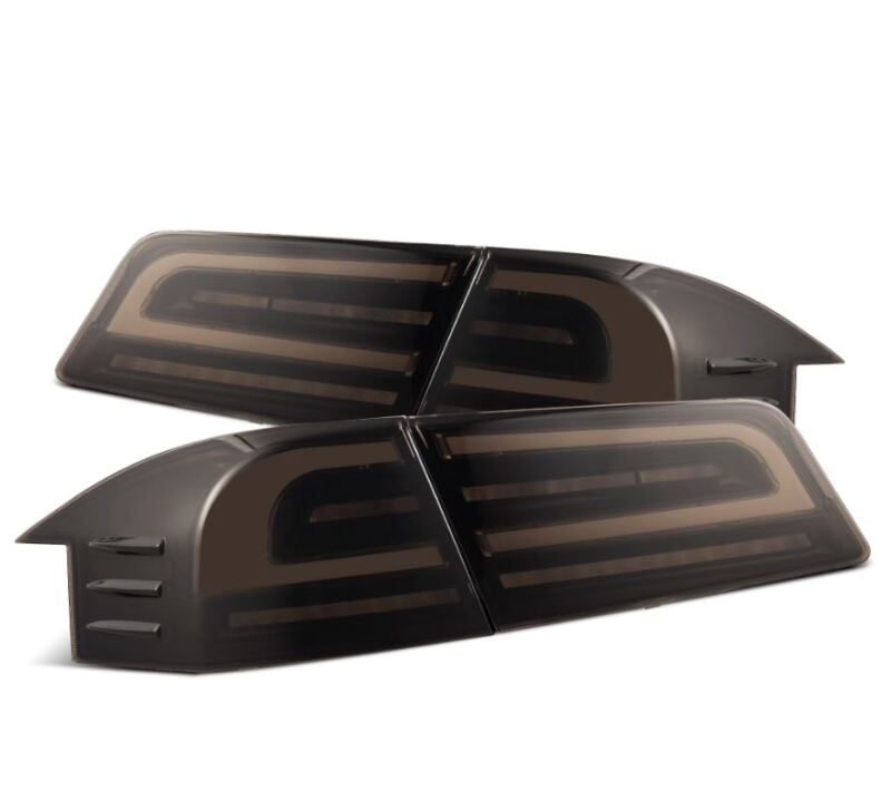 AlphaRex 12-21 Tesla Model S LUXX-Series LED Tail Lights - Black - Burkken Auto Parts