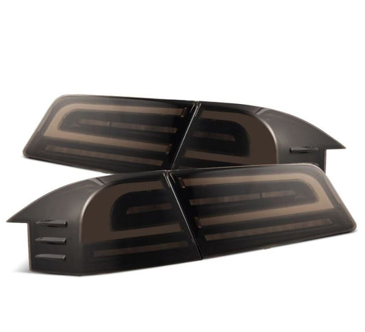 AlphaRex 12-21 Tesla Model S LUXX-Series LED Tail Lights - Black - Burkken Auto Parts