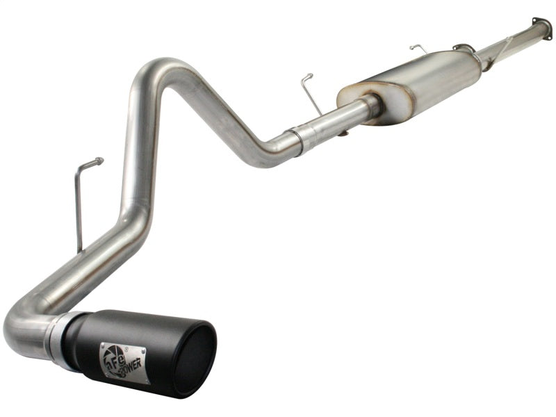 aFe MACHForce XP Exhausts Cat-Back SS-409 EXH CB Toyota Tundra 10-11 V8-5.7L 145.7 WB (blk tip) - Burkken Auto Parts