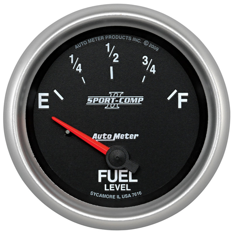 Autometer Sport-Comp II 2-5/8in Short Sweep Electronic 73-10ohms Fuel Level Gauge - Burkken Auto Parts