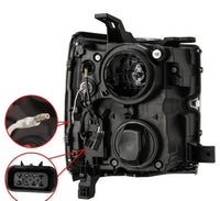 AlphaRex 15-19 Chevy Silverado 2500/3500 LUXX-Series Proj. Headlights Blk w/Actv SeqSig & SBDRL - Burkken Auto Parts