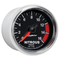 Autometer GS 2 1/16in. 1600PSI Nitrous Fuel Pressure Gauge - Burkken Auto Parts