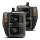AlphaRex 08-10 Ford F250-550 PRO-Series Projector headlights Alpha-Black w/Activ Light/Seq Signal - Burkken Auto Parts