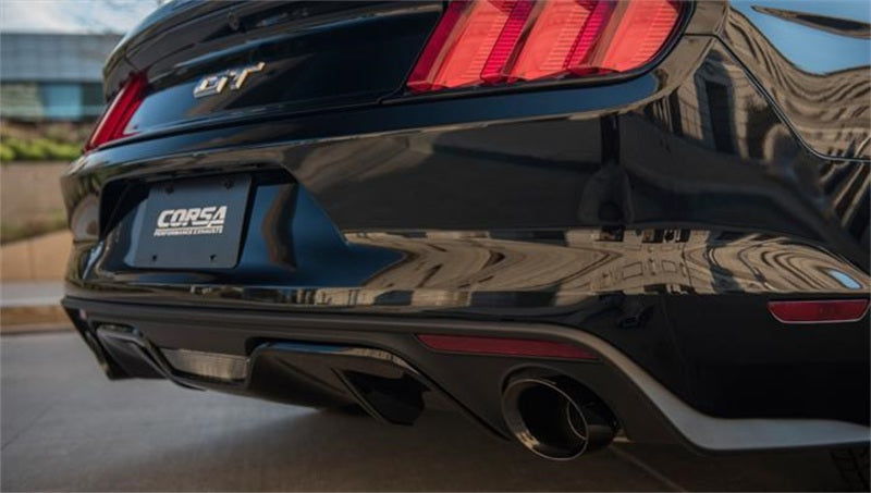 Corsa 2015-2017 Ford Mustang GT Convertible 5.0L V8 Black Xtreme Dual Rear Exit Exhaust - Burkken Auto Parts