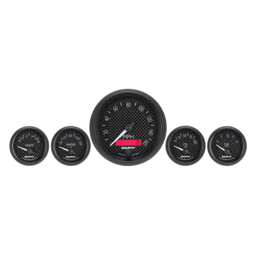Autometer GT Series 5 Piece Kit (8016, 8027, 8037, 8088, 8092) - Burkken Auto Parts