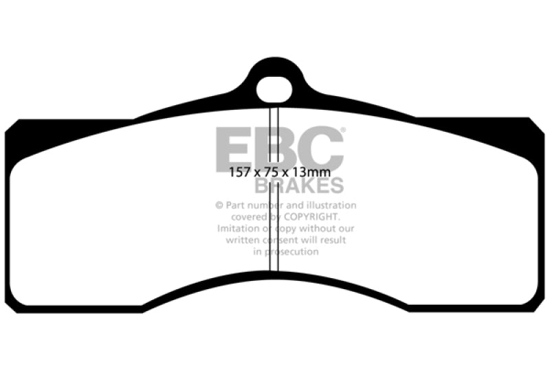EBC 68-69 Chevrolet Camaro (1st Gen) 4.9 Redstuff Front Brake Pads - Burkken Auto Parts
