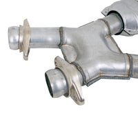 BBK 79-93 Mustang 5.0 Short Mid X Pipe w Catalytic Converters 2-1/2 For Automatic Long Tube Headers - Burkken Auto Parts