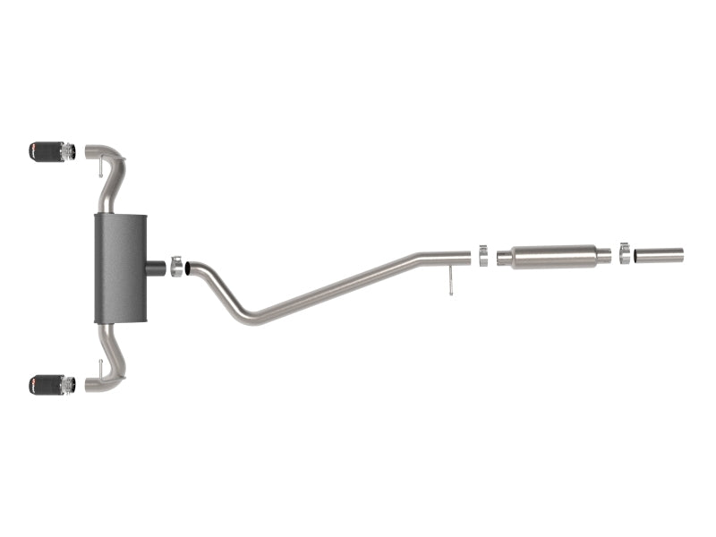 aFe Ford Bronco Sport 21-22 L3-1.5L (t)/L4-2.0L (t) Vulcan Cat-Back Exhaust System- Carbon Tips - Burkken Auto Parts