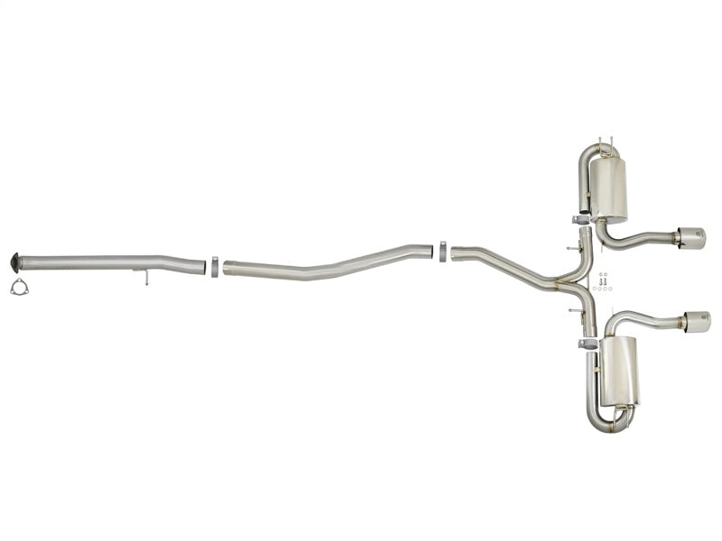 aFe Takeda 3in 304 SS Cat-Back Exhaust System w/Polished Tips 2017+ Honda Civic Si (4dr) I4 1.5L (t) - Burkken Auto Parts