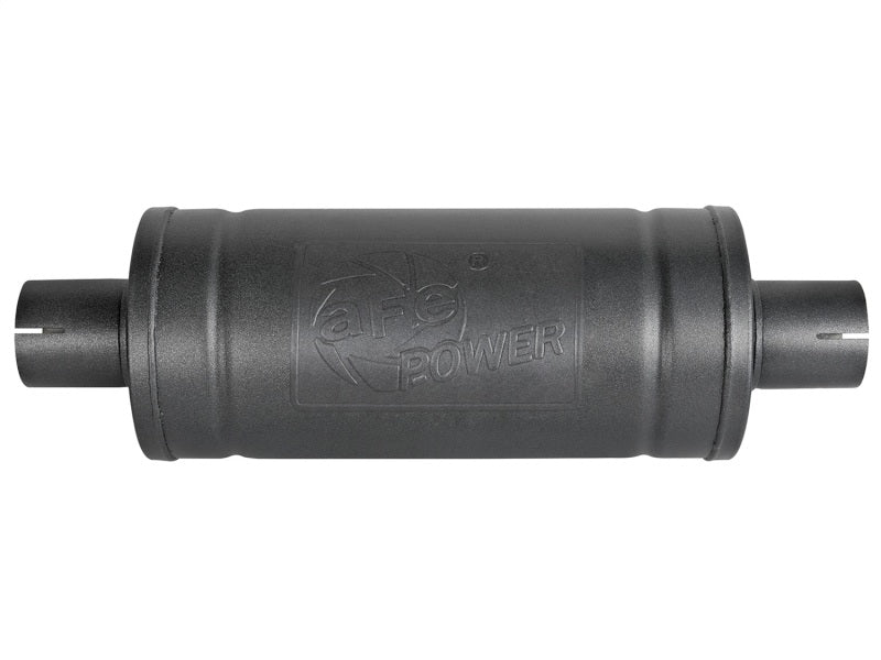 aFe MACH Force-Xp 409 SS Muffler w/ Black finish 2-1/2in Inlet & Oulet 14in x 16in Diameter - Burkken Auto Parts