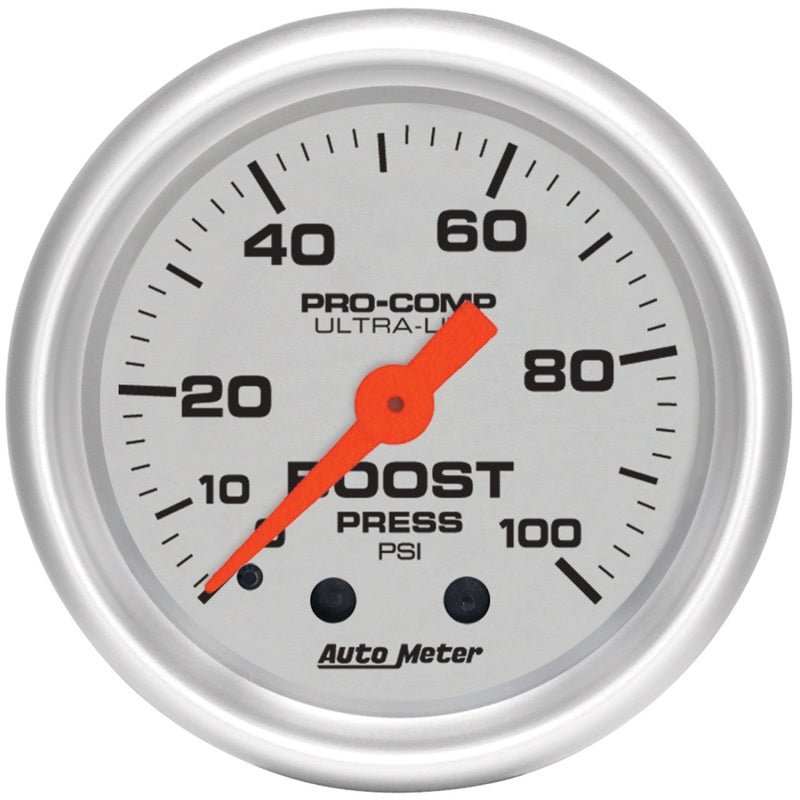 Autometer Ultra-Lite 52mm 0-100 PSI Mechanical Boost Gauge - Burkken Auto Parts