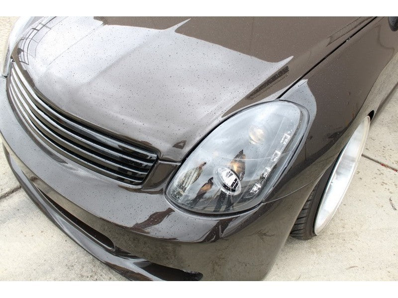 Spyder Infiniti G35 03-04 4DR Projector Halogen - LED Halo DRL Blk High H4 PRO-YD-IG35034D-DRL-BK - Burkken Auto Parts
