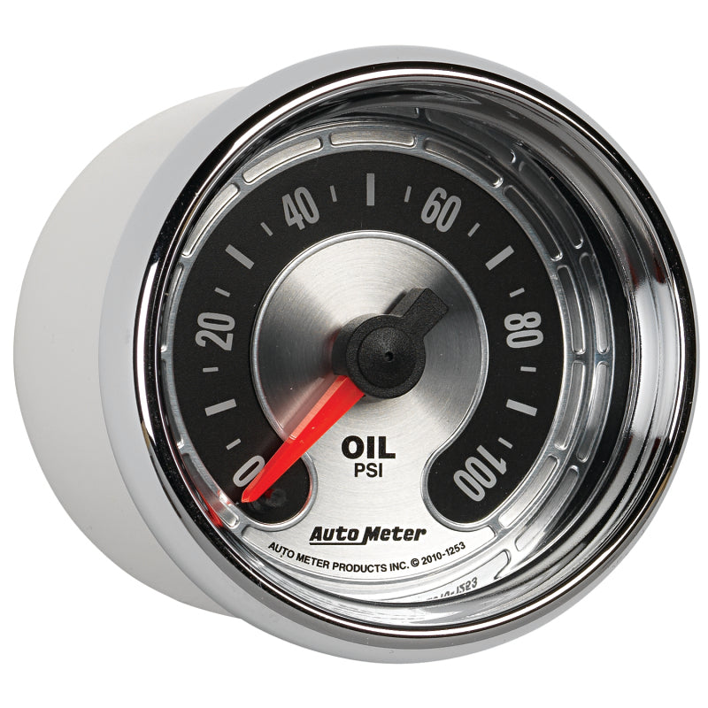 Autometer American Muscle 52mm Full Sweep Electric 0-100 PSI Oil Pressure Gauge - Burkken Auto Parts