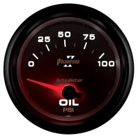 Autometer Phantom II 2 5/8in 0-100 PSI Short Sweep Electronic Oil Pressure Gauge - Burkken Auto Parts