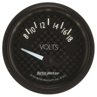 Autometer GT Series 52mm Short Sweep Electronic 8-18 Volts Voltmeter - Burkken Auto Parts