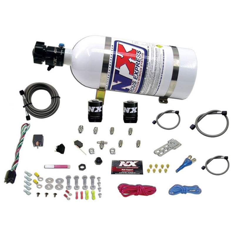 Nitrous Express All Sport Compact EFI Single Nozzle Nitrous Kit (35-50-75HP) w/10lb Bottle - Burkken Auto Parts