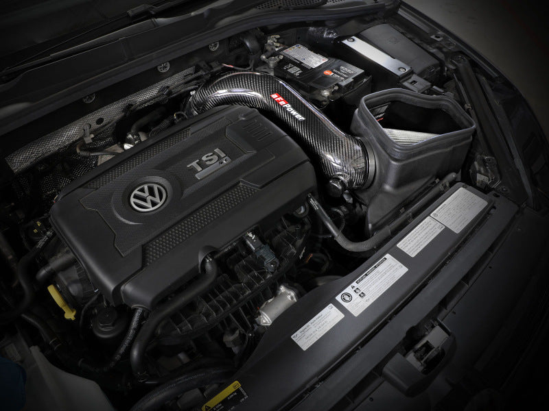 aFe 15-19 VW Golf R (MKVII) L4-2.0L (t) Track Series Carbon Fiber Intake System w/ Pro DRY S Filter - Burkken Auto Parts