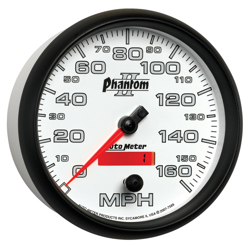 Autometer Phantom II 5in Electrical Programmable Speedometer 150MPH - Burkken Auto Parts