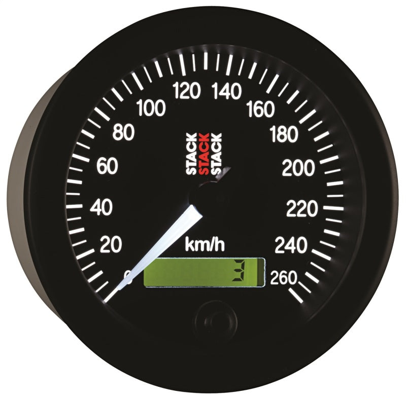 Autometer Stack 88mm 0-260 KM/H Electronic Speedometer - Black - Burkken Auto Parts