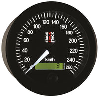 Autometer Stack 88mm 0-260 KM/H Electronic Speedometer - Black - Burkken Auto Parts