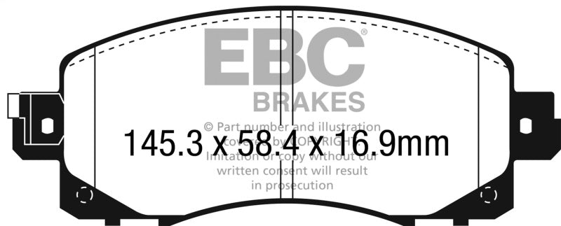 EBC 2022+ Subaru WRX 2.4T Greenstuff Front Brake Pads - Burkken Auto Parts