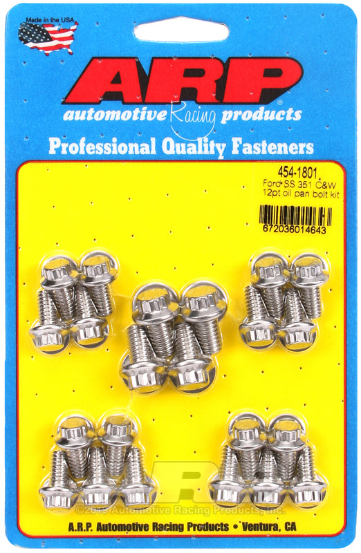 ARP Ford SS 351C and W 12pt Oil Pan Bolt Kit - Burkken Auto Parts