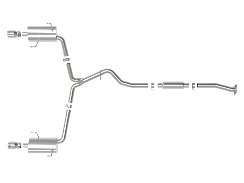 aFe Subaru Forester XT 14-18 H4-2.5L Takeda 2-1/2in to 2-1/4in  304 SS Cat-Back- Polished Tip - Burkken Auto Parts