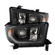 AlphaRex 07-13 Toyota Tundra/08-17 Toyota Sequoia G2 PRO-Series Projector Headlights Alpha-Black - Burkken Auto Parts
